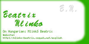 beatrix mlinko business card
